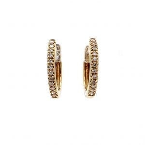 MB Essentials Tiny Diamond Hoop Earrings