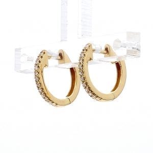 MB Essentials Tiny Diamond Hoop Earrings