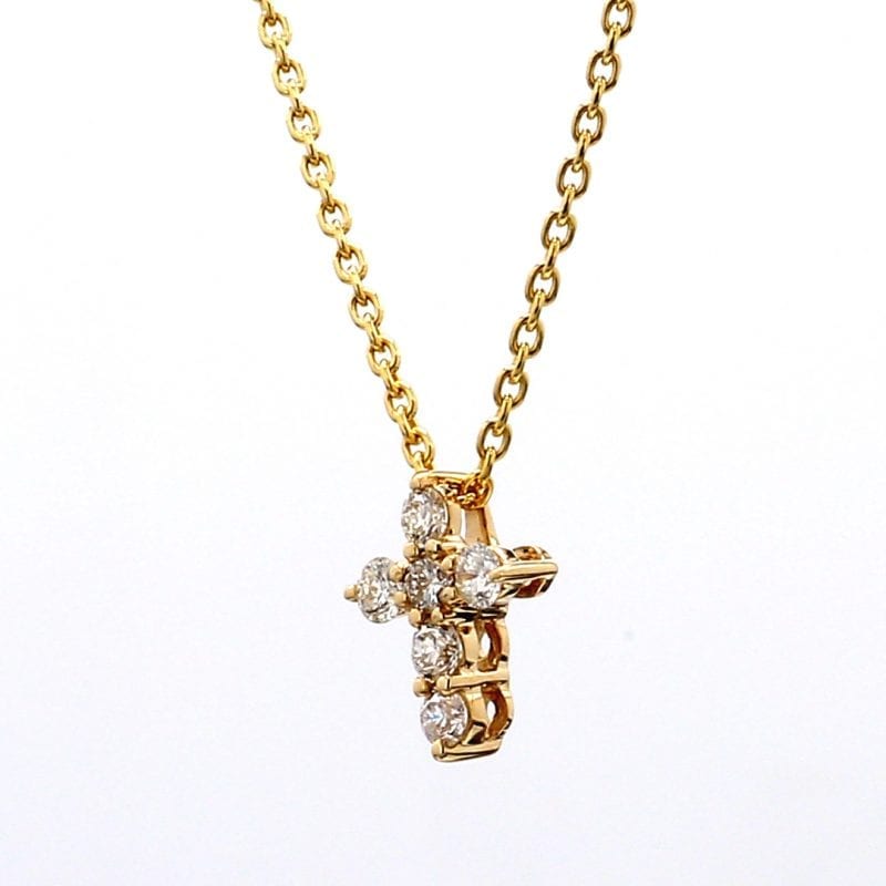 MB Essentials Diamond Cross Necklace Marcilla Bailey