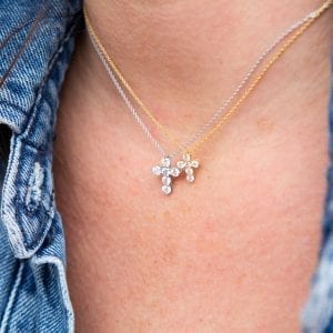 MB Essentials Diamond Cross Necklace