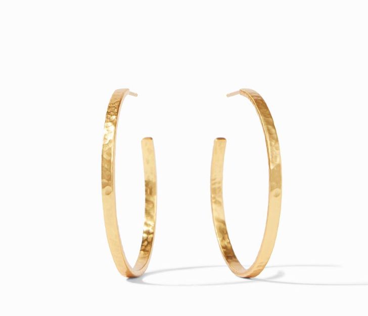 Julie Vos 24kt Yellow Gold Plate Large Crescent Hoop Earrings