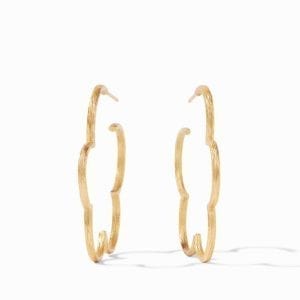 Julie Vos Gardenia Textured Hoop Earrings