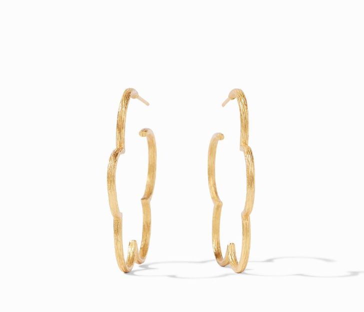 Julie Vos Gardenia Textured Hoop Earrings