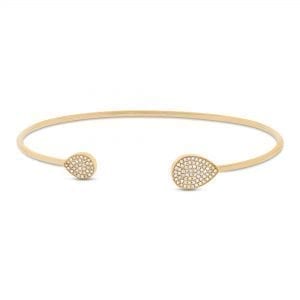 MB Essentials Diamond Cuff Bracelet in 14kt Yellow Gold
