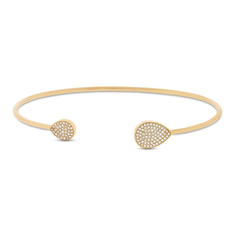 MB Essentials Diamond Cuff Bracelet in 14kt Yellow Gold