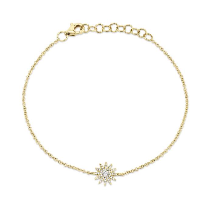 MB Essentials Sunburst Bracelet in 14k Yellow Gold