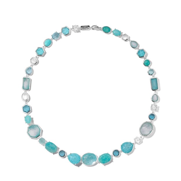 Ippolita Rock Candy Sterling Silver All Stone Necklace in Waterfall
