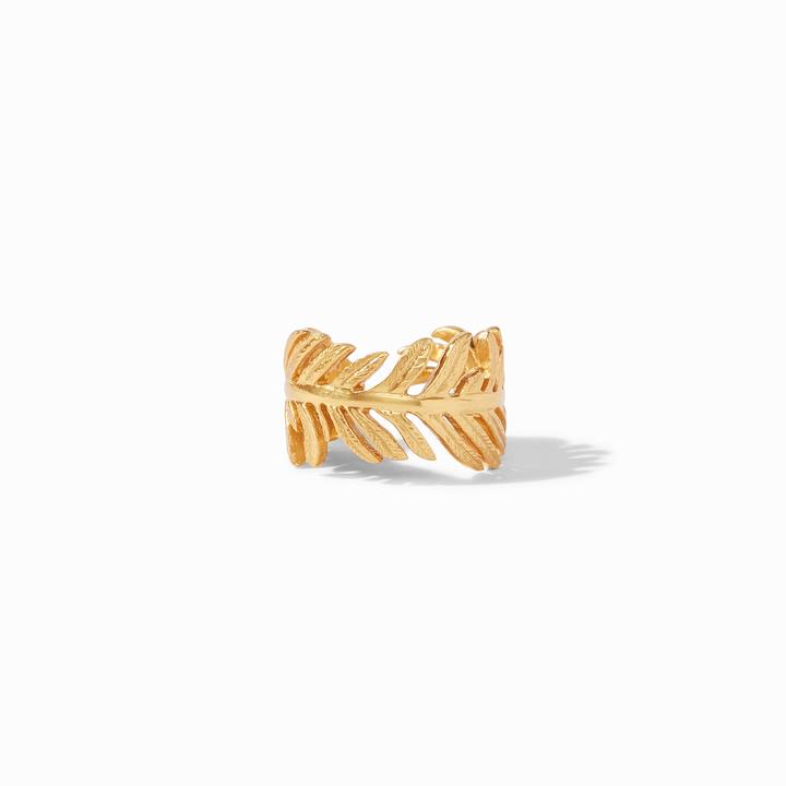 Julie Vos 24k Yellow Gold Plate Fern Ring