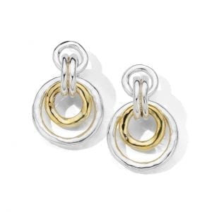 Ippolita Chimera Jet Set Post Earrings in Sterling Silver and 18kt Yellow Gold