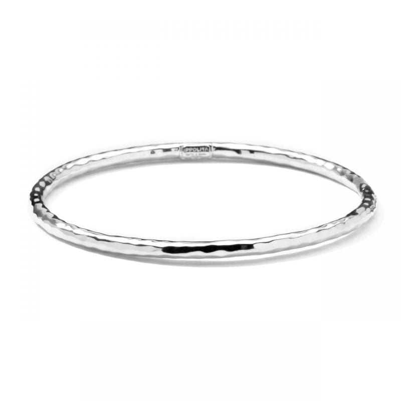 ippolita silver bangle on white background