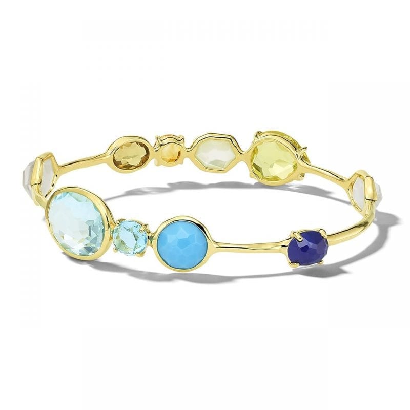 Ippolita 18k Yellow Gold Gelato Station Bangle Bracelet in Oasis