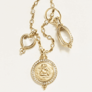 gold charm necklace