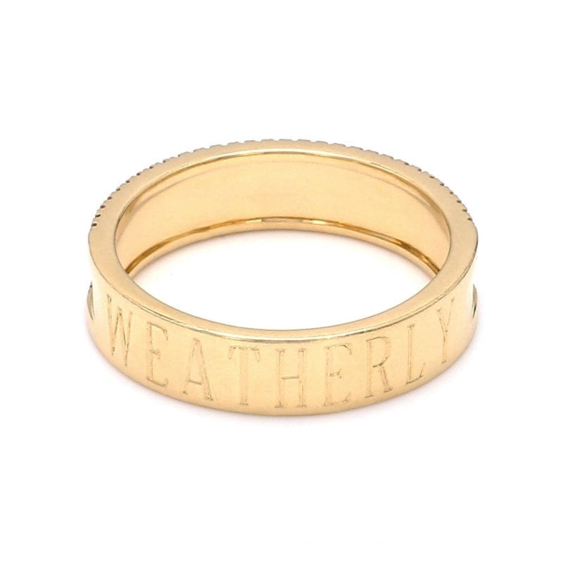 DRBND14761_baileys_heritage_collection_weatherly_ring_yellow_gold_engraved_band_with_diamond_frame MB Essentials Weatherly Band Ring