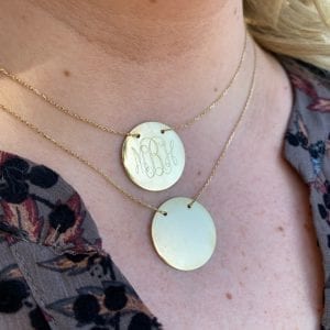 MB Essentials Polished Disc Pendant Necklace