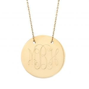 MB Essentials Polished Disc Pendant Necklace