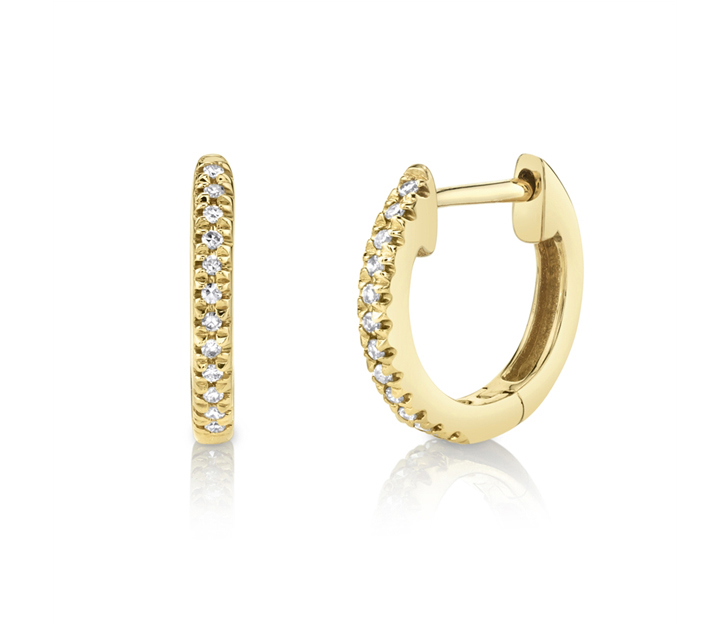 MB Essentials Tiny Diamond Hoop Earrings