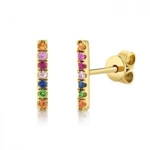 MB Essentials Rainbow Bar Stud Earrings