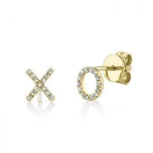 MB Essentials XO Diamond Stud Earrings