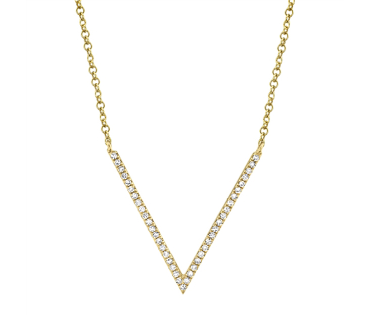 MB Essentials Chevron Diamond Pendant Necklace