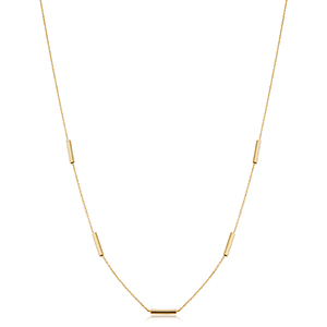 MB Essentials Station Necklace in 14k Yellow Gold