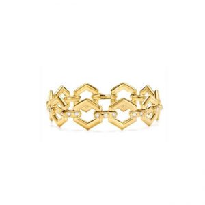 Temple St. Clair 18k Yellow Gold Beehive Diamond Link Bracelet