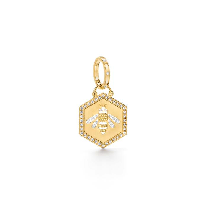 Temple St. Clair 18k Yellow Gold Bee Pendant