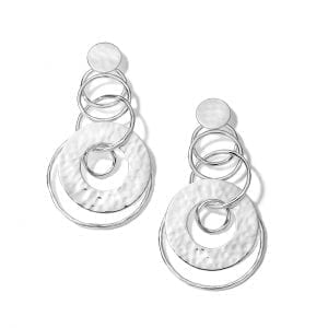 Ippolita Crinkle Medium Jet Set Earrings in Sterling Silver