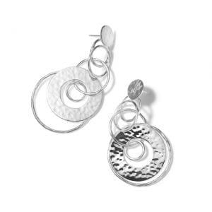 Ippolita Crinkle Medium Jet Set Earrings in Sterling Silver