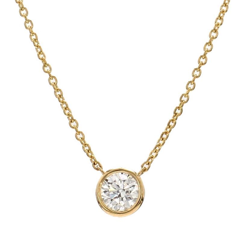 MB Essentials Best Bezel Diamond Pendant Necklace