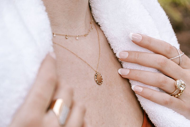 MB Essentials Round Diamond Disc Necklace Marcilla Bailey