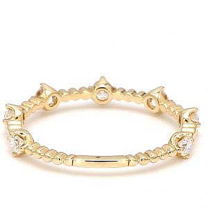 diamond bead band ring back