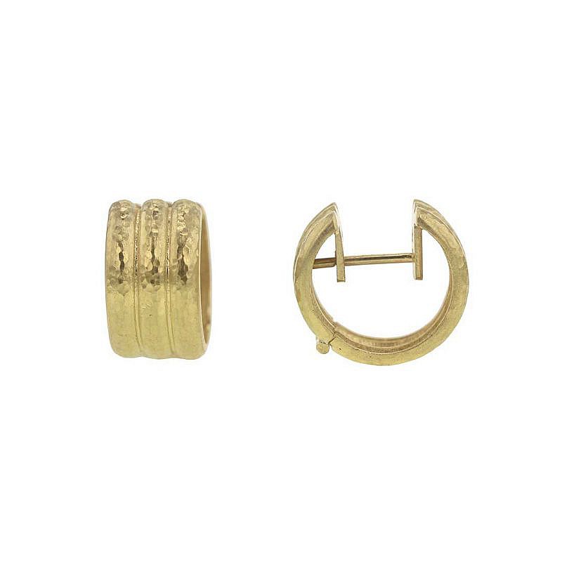 Elizabeth Locke Banded Hoop Earrings