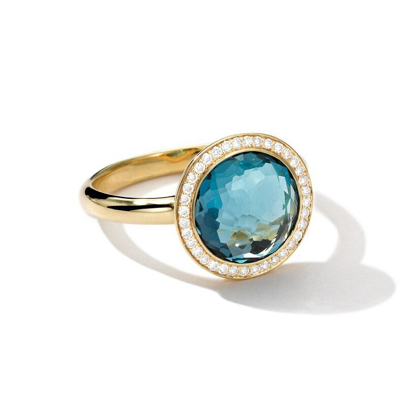 Ippolita Lollipop Small Ring in London Blue Topaz