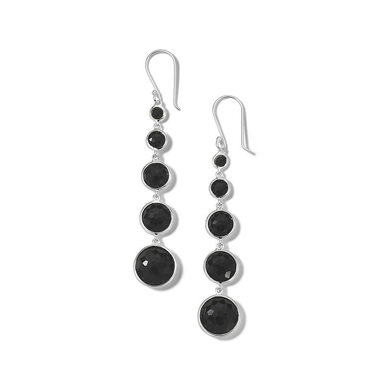 ippolita silver and black onys drop earrings