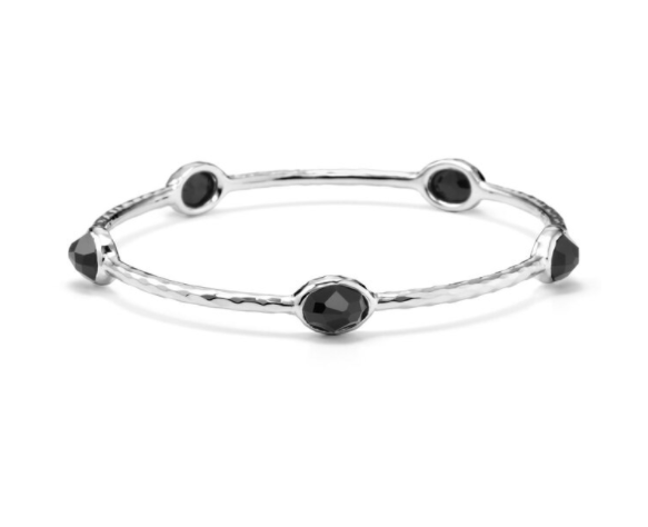 Ippolita five stone onyx and silver bangle