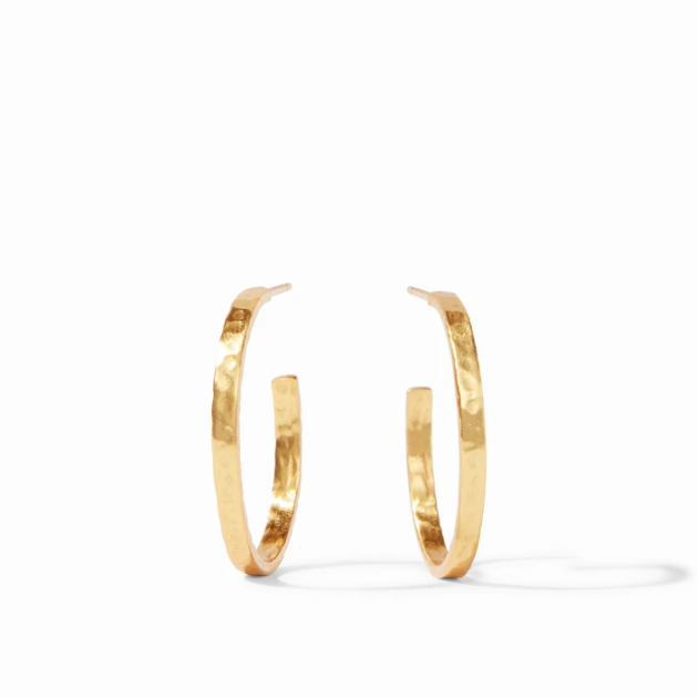 Julie Vos Yellow Gold Plated Crescent Hoop Earring