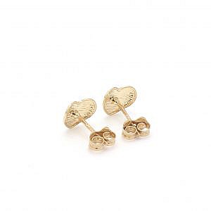 back of heart stud earrings