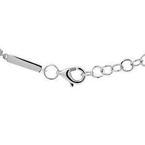 White Gold Diamond and Polished Station Bracelet