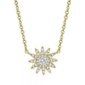 MB Essentials Sunburst Diamond Necklace