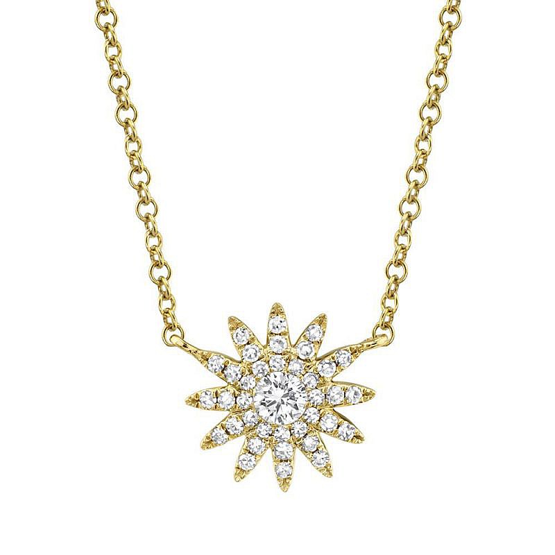 MB Essentials Sunburst Diamond Necklace