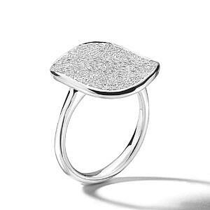 Medium Flower Ring in Sterling Silver with Diamonds