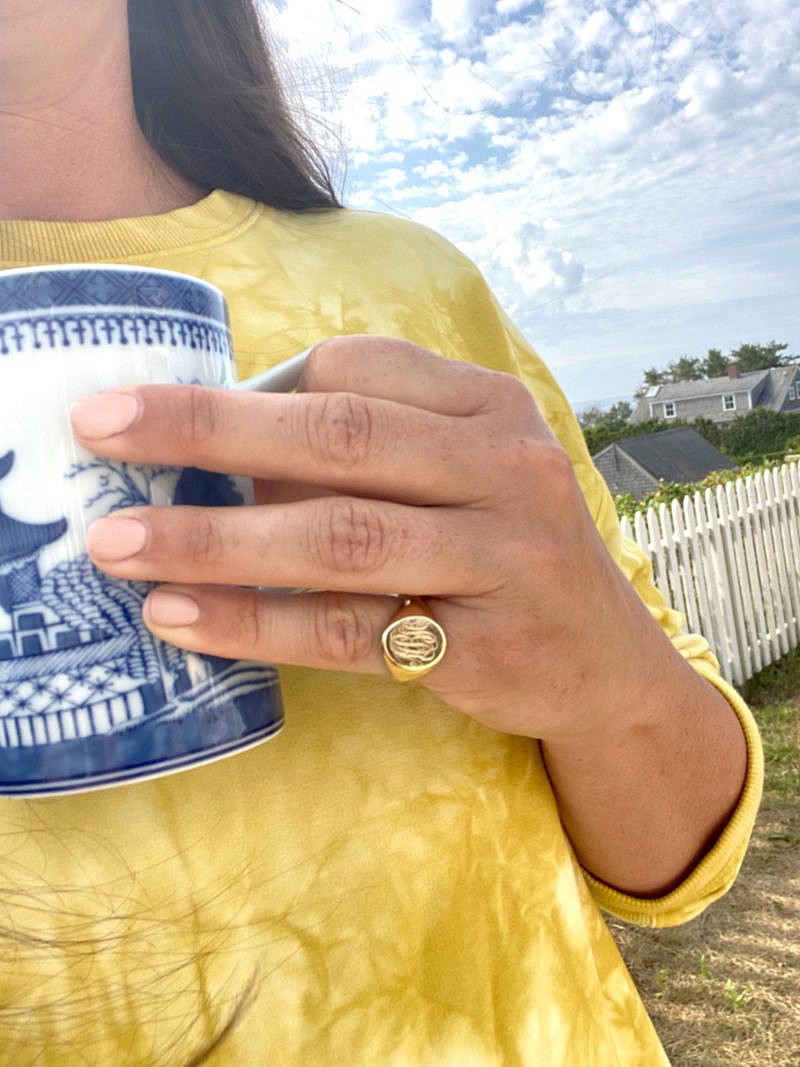 Monogram Engraved Signet Ring