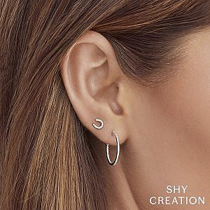 Diamond Horseshoe Stud Earring