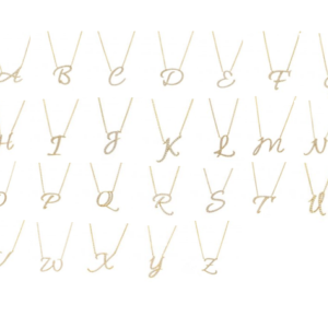 Script Diamond Initial Necklace