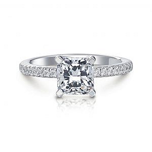 Ann Radiant Pave Engagement Ring