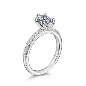 Ann Marquise Pave Engagement Ring