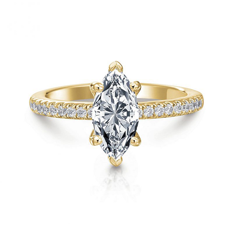 ann-marquise-yellow-1 Ann Marquise Pave Engagement Ring