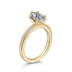 Ann Marquise Pave Engagement Ring