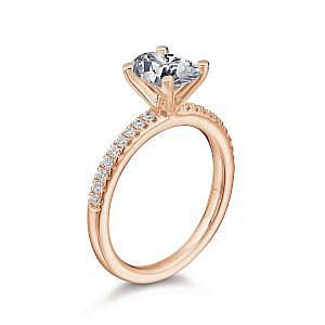 Ann Oval Pave Engagement Ring