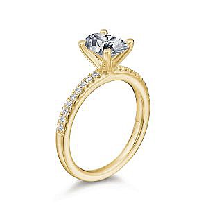 Ann Oval Pave Engagement Ring